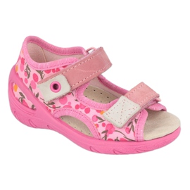Befado chaussures pour enfants pu 065P143 beige rose 1
