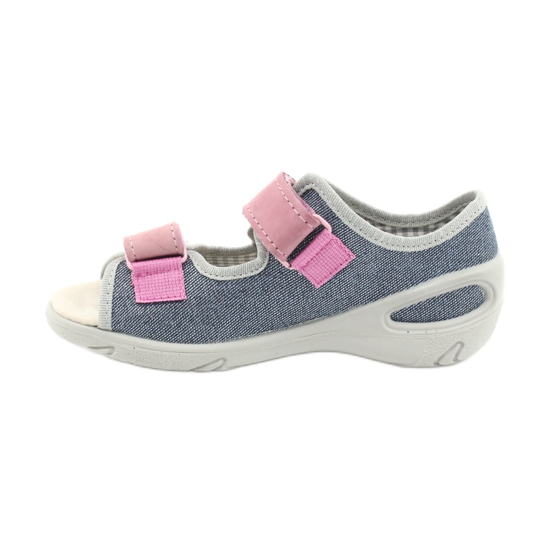 Chaussures enfant Befado 065X145 bleu marin rose gris 2