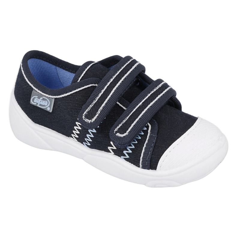 Chaussures enfant Befado 907P118 blanche bleu marin 1 Chaussures enfant Befado 907P118 blanche bleu marin 1