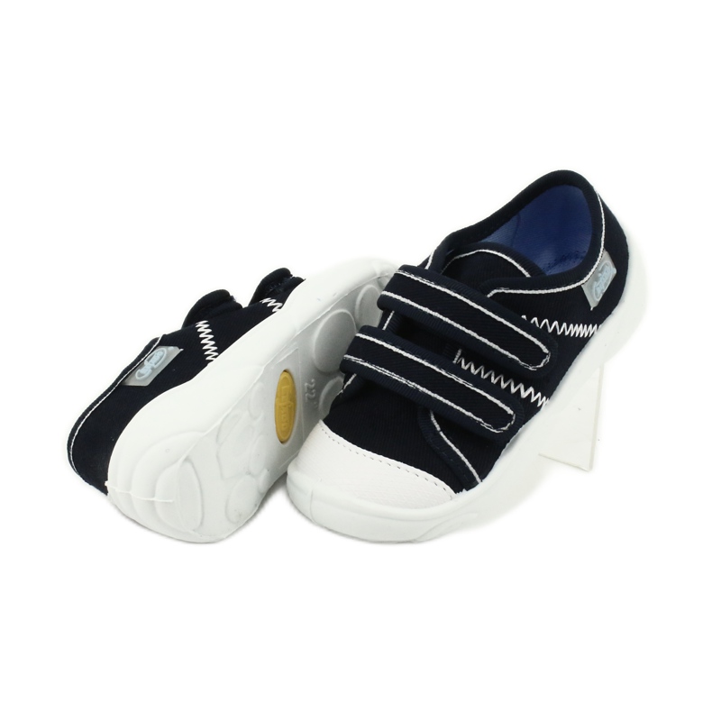Chaussures enfant Befado 907P118 blanc bleu marine 4