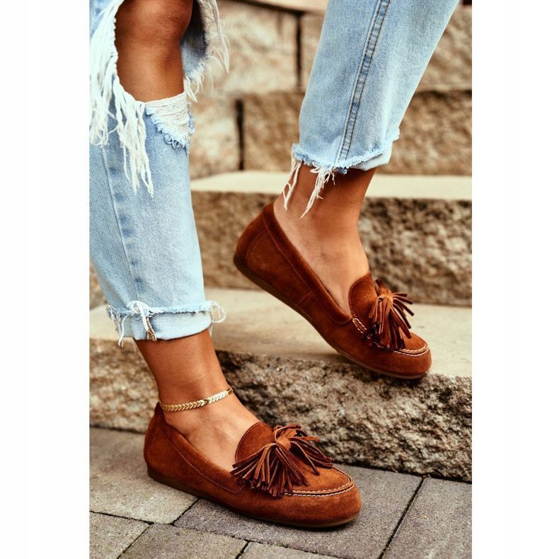 Mocassins Femme Maciejka Cuir Camel 04830 brun 2