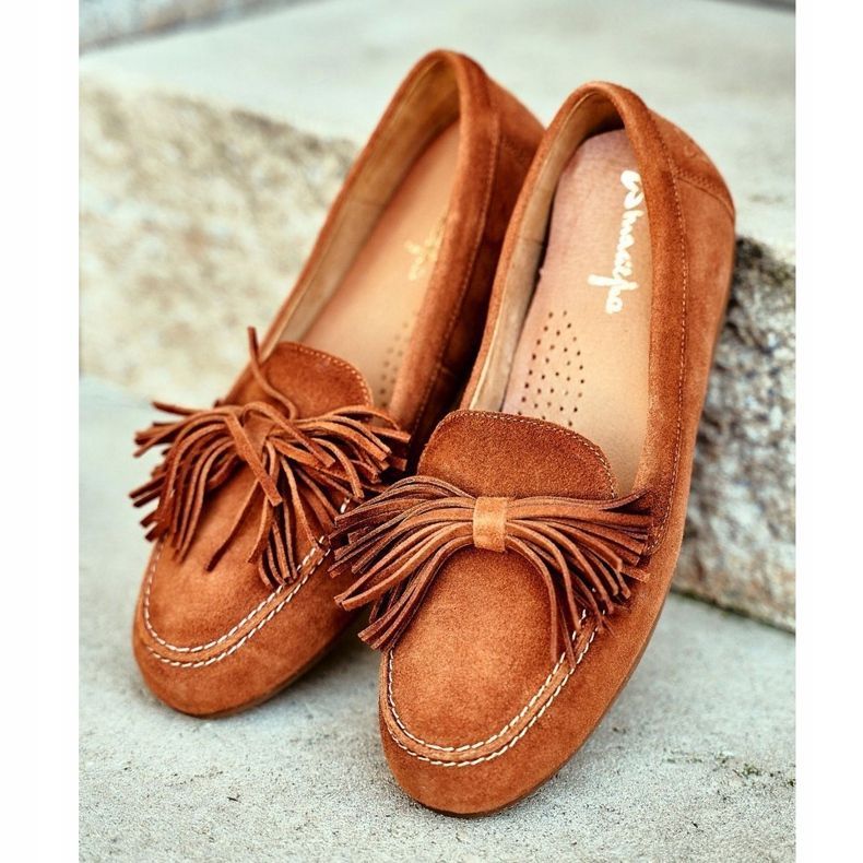 Mocassins Femme Maciejka Cuir Camel 04830 brun 1