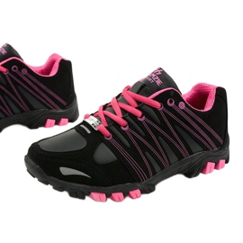 Trekking sportif femme noir W118 le noir rose 1
