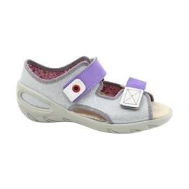 Chaussures enfant Befado 065X144 violet gris 2