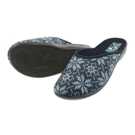 Chaussons Velours Adanex 25405 Bleu marine 3