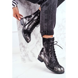 Bottes Chaudes En Cuir Femme Maciejka Noir 03961-01 le noir 2