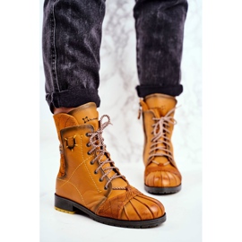 Bottes Chaudes En Cuir Pour Femme Maciejka Jaune 03961-07 2