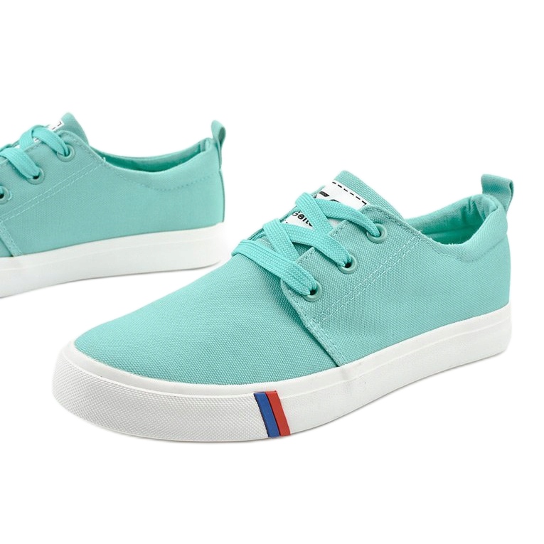 Baskets classiques vertes pour femmes T-1743 1