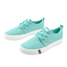 Baskets classiques vertes pour femmes T-1743 2