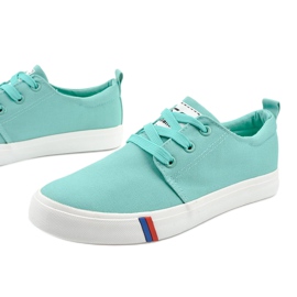 Baskets classiques vertes pour femmes T-1743 4