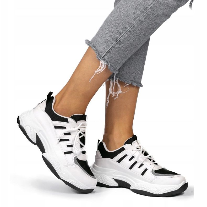 Chaussures de sport à la mode noires BH-001 blanc 1