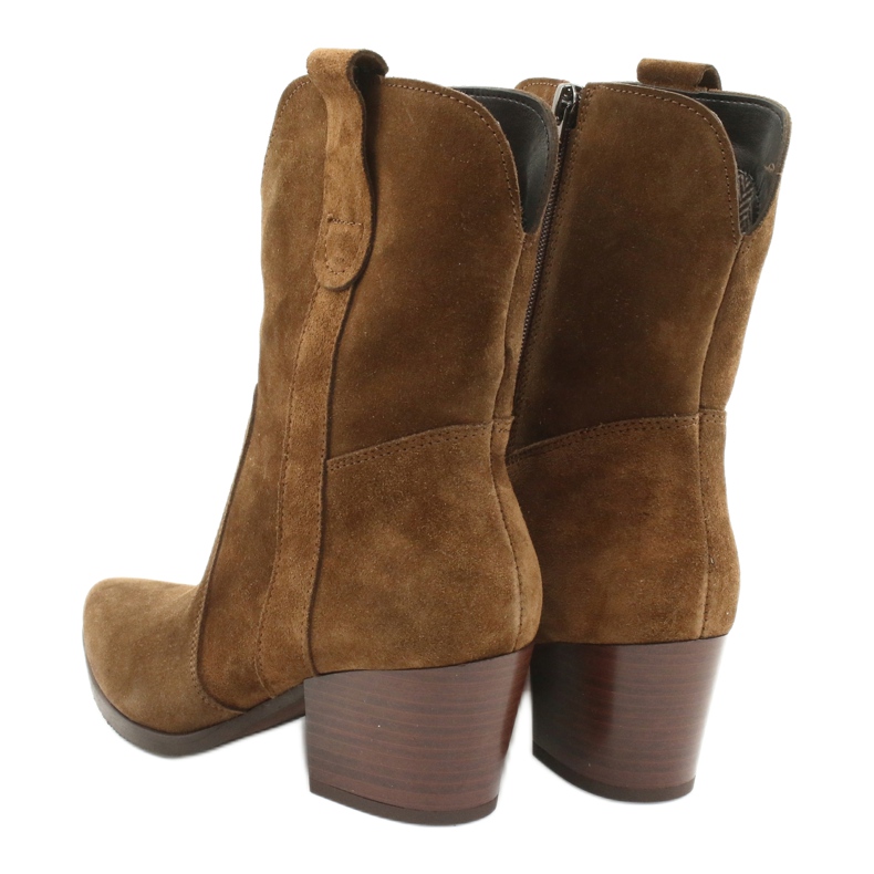 Bottes de cowboy en cuir suédé Gamis 4009 brun 3