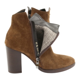 Gamis Bottes en cuir suédé sur le poteau 4018 brun 4 Gamis Bottes en cuir suédé sur le poteau 4018 brun 4