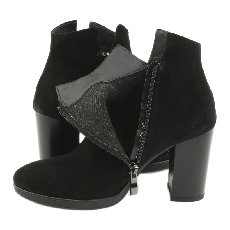 Gamis Bottines en cuir suédé 4018 noir le noir 4