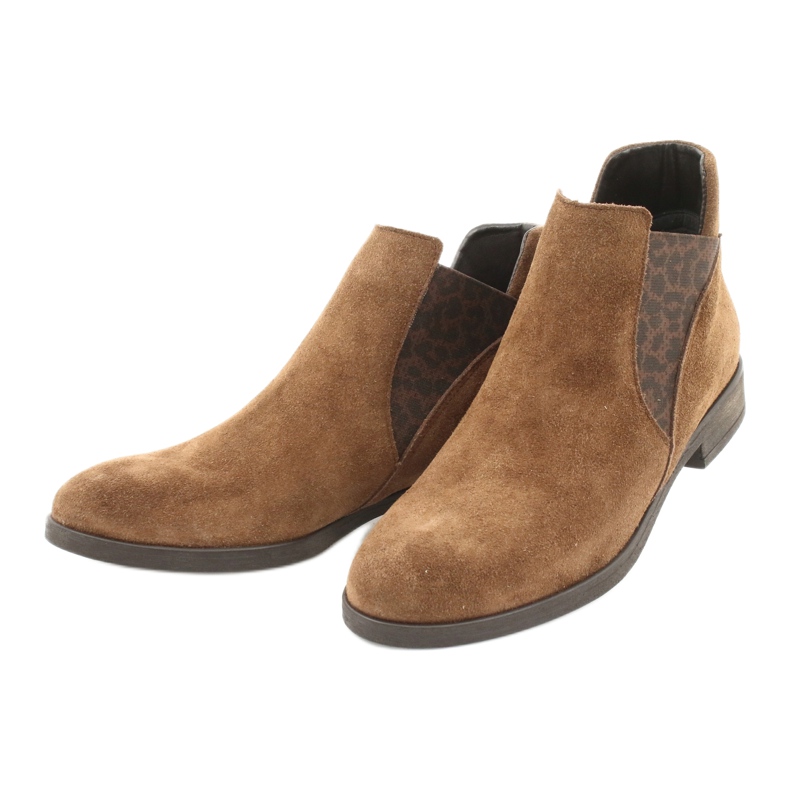 Gamis Bottines à enfiler en daim 4036 marron brun 2