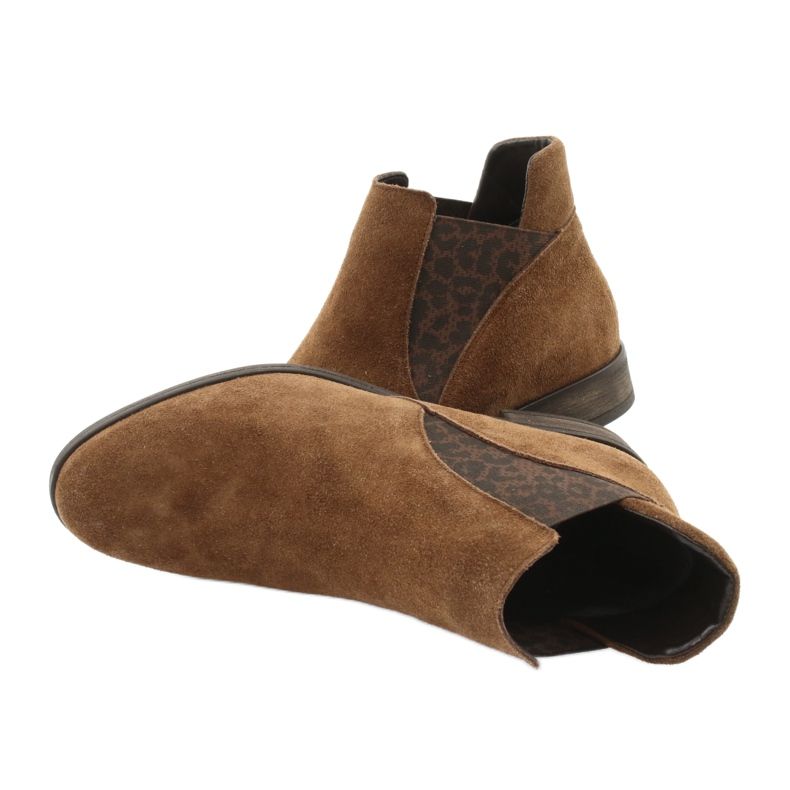 Gamis Bottines à enfiler en daim 4036 marron brun 4