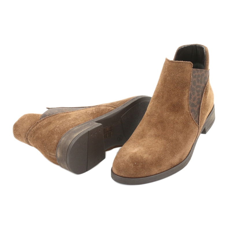 Gamis Bottines à enfiler en daim 4036 marron brun 3