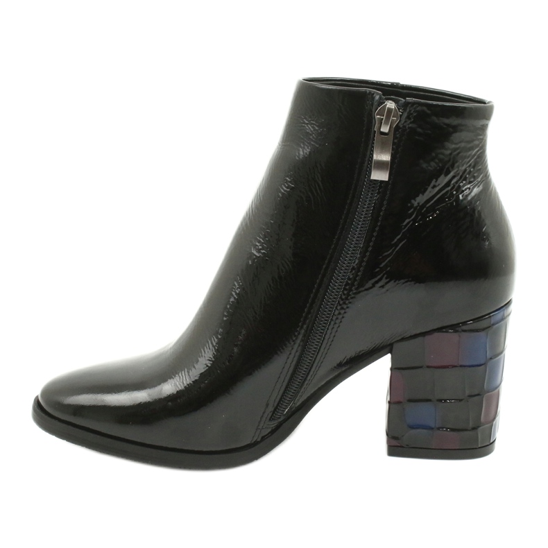 Boots femme laquées noires Kaniowski 3543 1