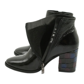 Boots femme laquées noires Kaniowski 3543 le noir 4 Boots femme laquées noires Kaniowski 3543 le noir 4