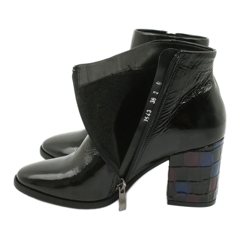 Boots femme laquées noires Kaniowski 3543 4