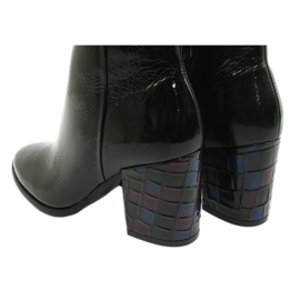 Boots femme laquées noires Kaniowski 3543 le noir 5