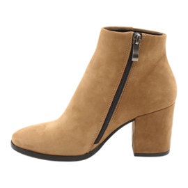 Kaniowski Bottes en cuir féminin K-0307 Toffee / Beige 1 Kaniowski Bottes en cuir féminin K-0307 Toffee / Beige 1