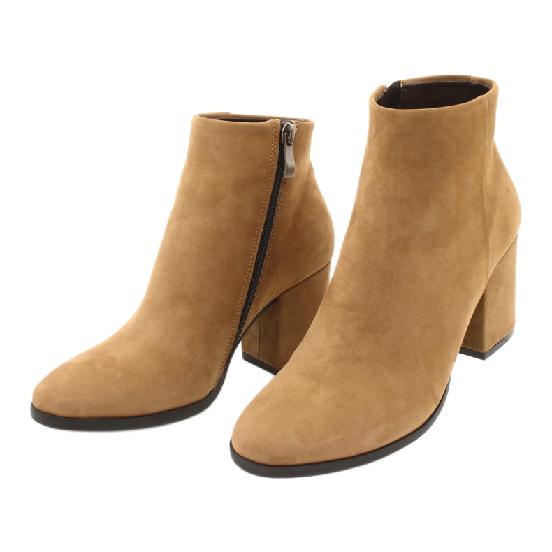 Kaniowski Bottes en cuir féminin K-0307 Toffee / Beige 2 Kaniowski Bottes en cuir féminin K-0307 Toffee / Beige 2