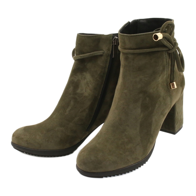 Kaniowski Bottes en cuir sur poteau Vert K-0024/618 2