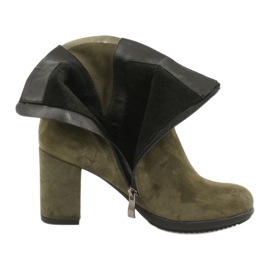 Kaniowski Bottes en cuir sur poteau Vert K-0024/618 4