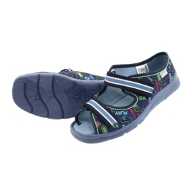 Chaussures pour enfants Befado 969Y161 bleu marine multicolore 4