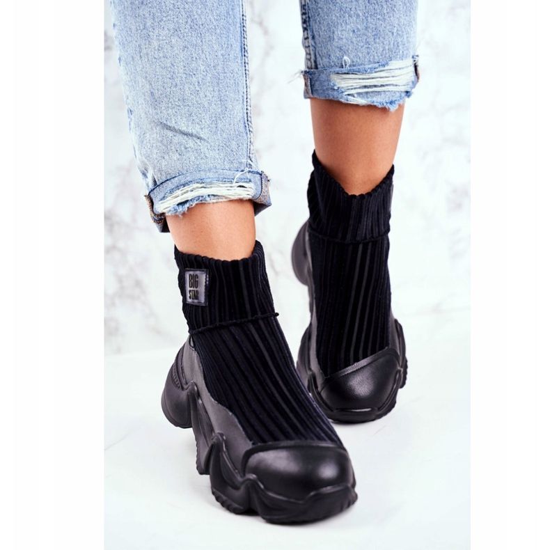 Chaussures de sport hautes pour femmes Big Star Noir GG274607 2