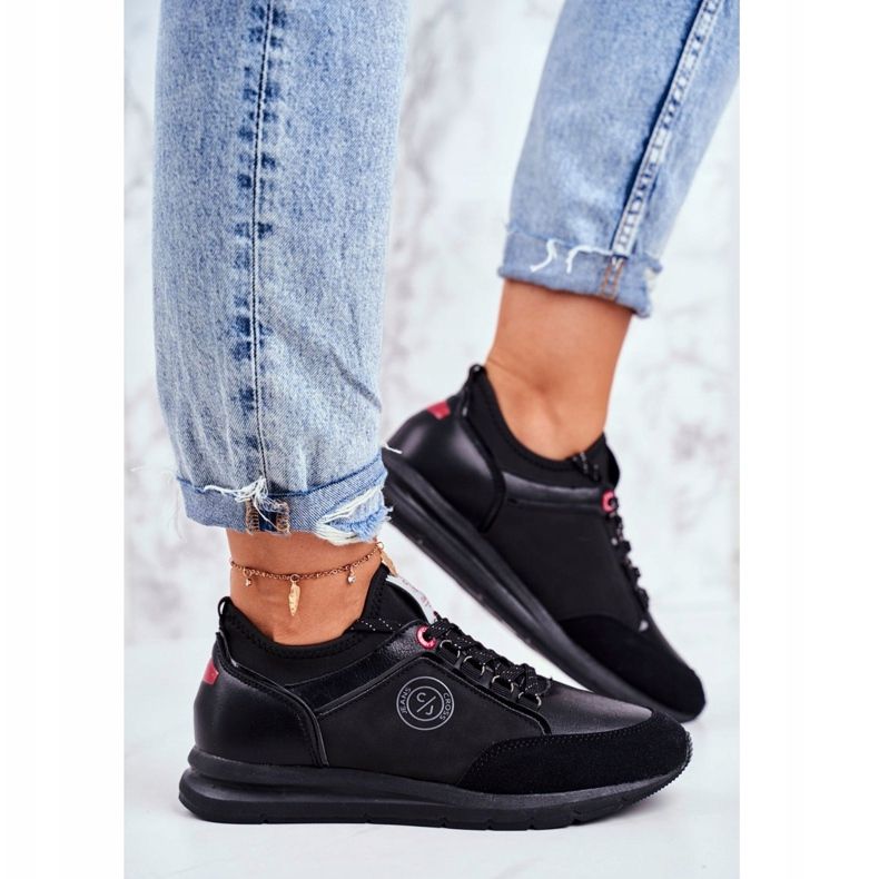 Chaussures de sport pour femmes Baskets Cross Jeans Noir GG2R4046C 2