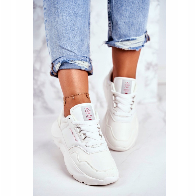 Chaussures de sport pour femmes Baskets Cross Jeans Blanc GG2R4042C 2