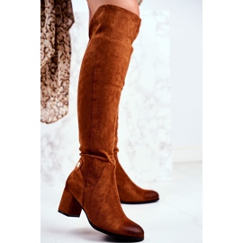 Vinceza Bottines Femme Talon Daim Camel Torgos brun 1