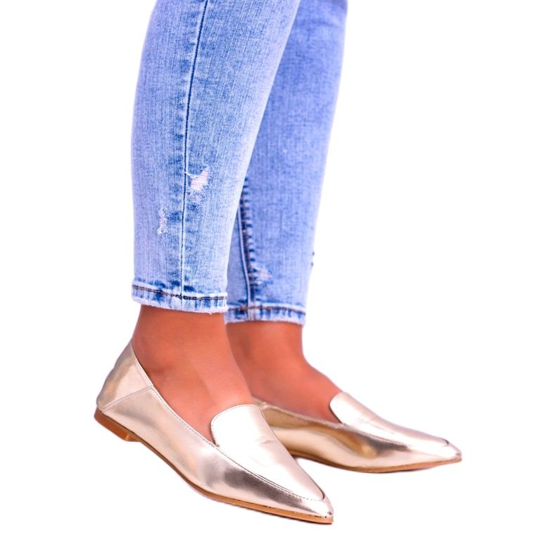 Mocassins Femme Miroir Doré Lu Boo Mireldo d'or 3