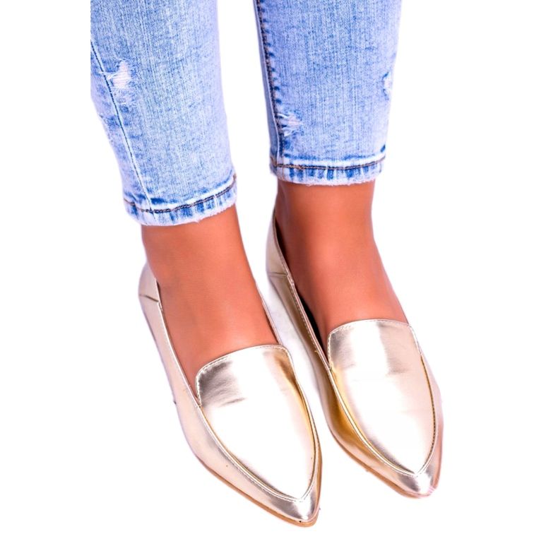 Mocassins Femme Miroir Doré Lu Boo Mireldo d'or 2