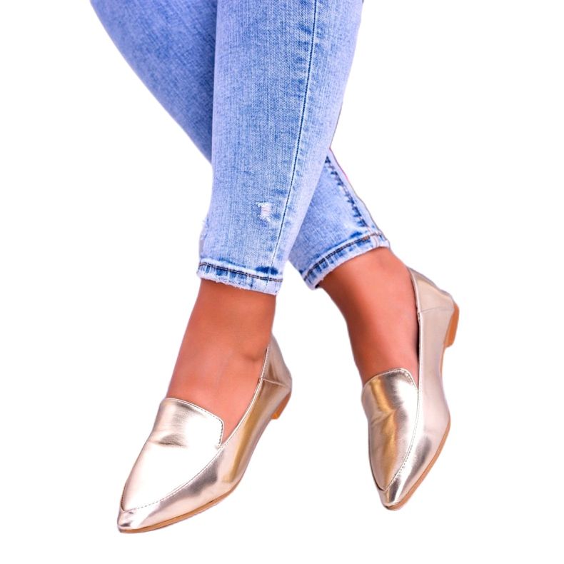 Mocassins Femme Miroir Doré Lu Boo Mireldo d'or 1