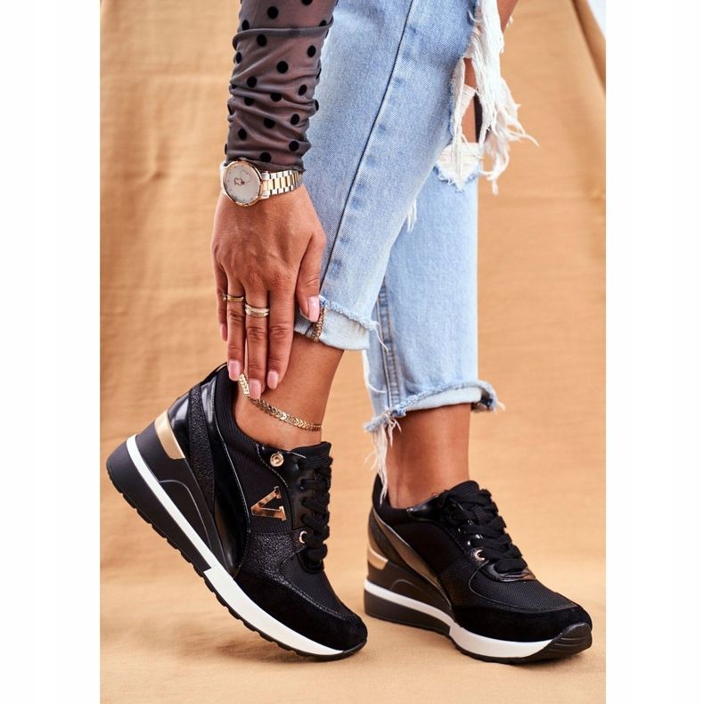 Vinceza Chaussures de sport pour femmes Baskets Noir 21-10574 1