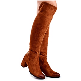 Vinceza Bottines Femme Talon Daim Camel Torgos brun 6