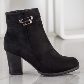 Goodin Bottes noires avec une ceinture décorative 2