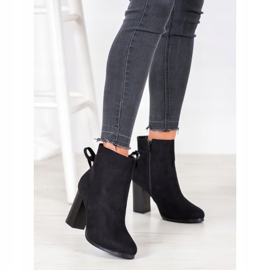 Goodin Bottes avec reliure décorative noir 2