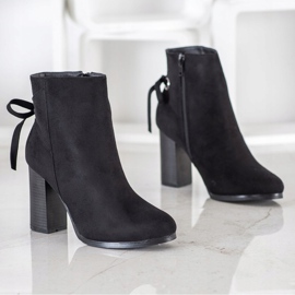 Goodin Bottes avec reliure décorative le noir 1 Goodin Bottes avec reliure décorative le noir 1