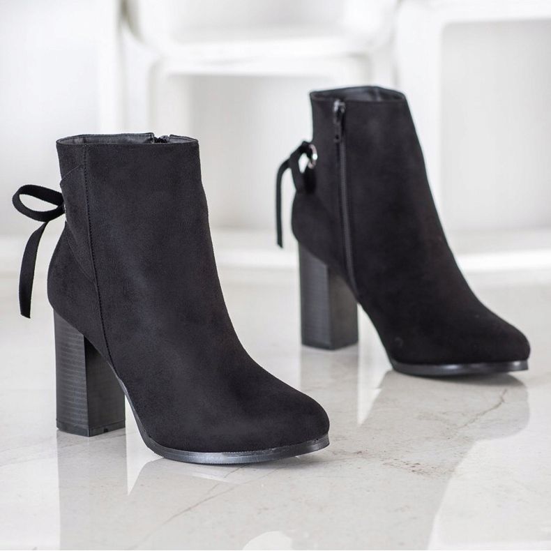 Goodin Bottes avec reliure décorative le noir 1