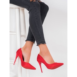 Queentina Escarpins Rouges En Daim 3