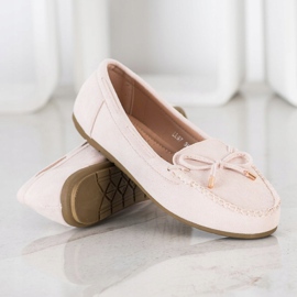 Super Me Mocassins en daim beige 4