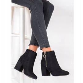 Goodin Bottines noires sur une fermeture éclair le noir 2