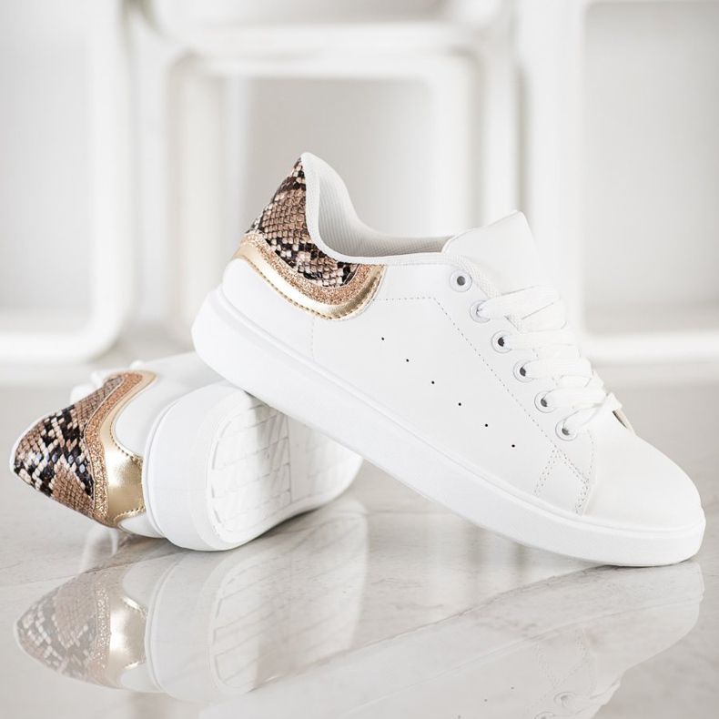 SHELOVET Baskets blanches confortables 2