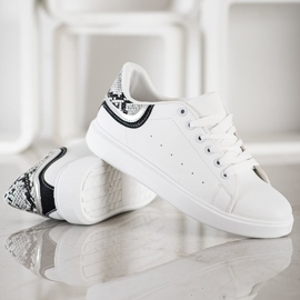 SHELOVET Baskets blanches confortables 3