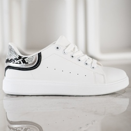SHELOVET Baskets blanches confortables 4
