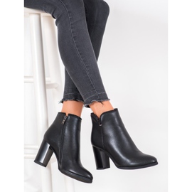 Goodin Bottes élégantes avec des cristaux le noir 2
